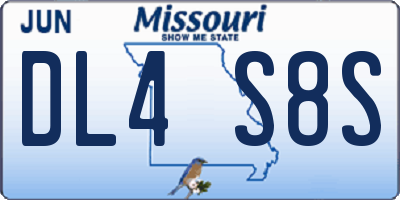 MO license plate DL4S8S