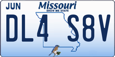 MO license plate DL4S8V