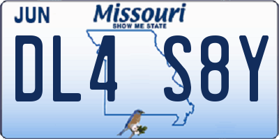 MO license plate DL4S8Y