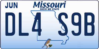 MO license plate DL4S9B