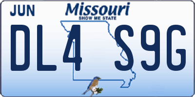 MO license plate DL4S9G