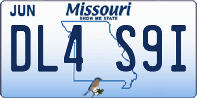MO license plate DL4S9I