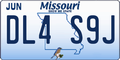 MO license plate DL4S9J