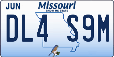 MO license plate DL4S9M