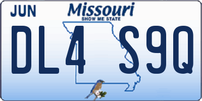 MO license plate DL4S9Q