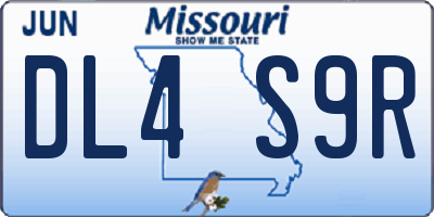 MO license plate DL4S9R