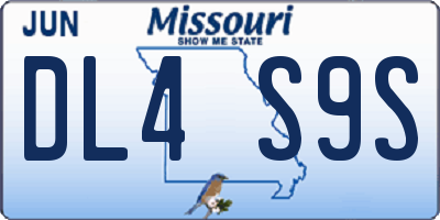 MO license plate DL4S9S