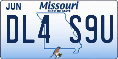 MO license plate DL4S9U