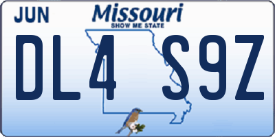 MO license plate DL4S9Z