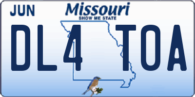 MO license plate DL4T0A
