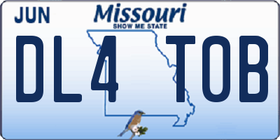 MO license plate DL4T0B
