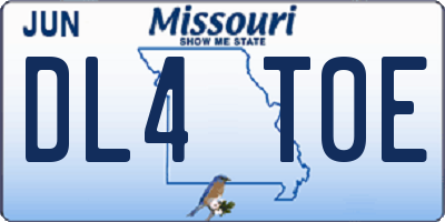 MO license plate DL4T0E