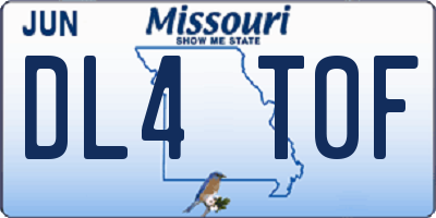 MO license plate DL4T0F