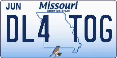 MO license plate DL4T0G