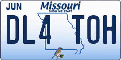 MO license plate DL4T0H
