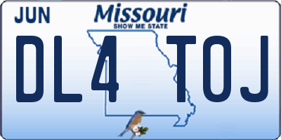 MO license plate DL4T0J