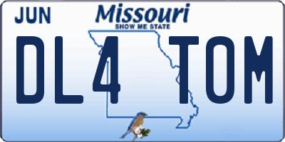 MO license plate DL4T0M