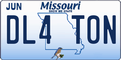 MO license plate DL4T0N