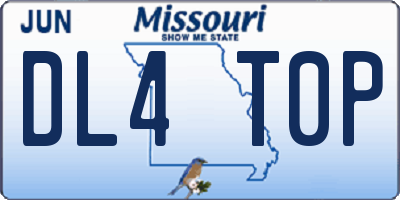 MO license plate DL4T0P