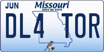 MO license plate DL4T0R