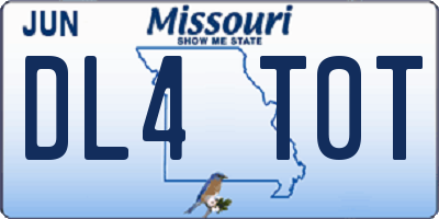 MO license plate DL4T0T