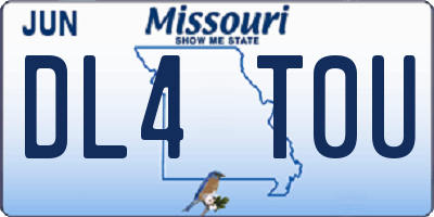 MO license plate DL4T0U