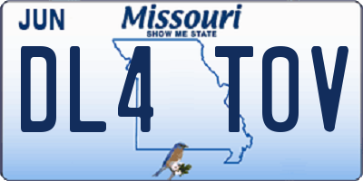 MO license plate DL4T0V