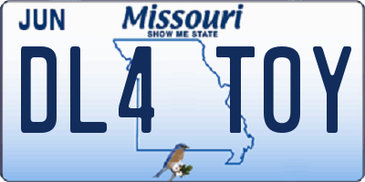 MO license plate DL4T0Y