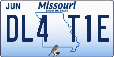 MO license plate DL4T1E