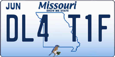 MO license plate DL4T1F