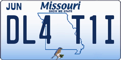 MO license plate DL4T1I