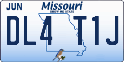 MO license plate DL4T1J
