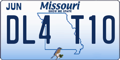 MO license plate DL4T1O