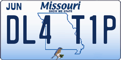 MO license plate DL4T1P