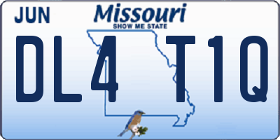 MO license plate DL4T1Q