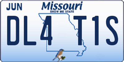 MO license plate DL4T1S