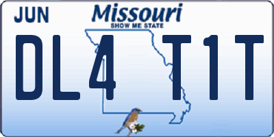 MO license plate DL4T1T
