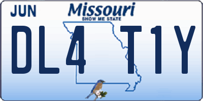 MO license plate DL4T1Y
