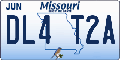MO license plate DL4T2A