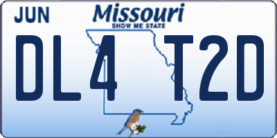 MO license plate DL4T2D