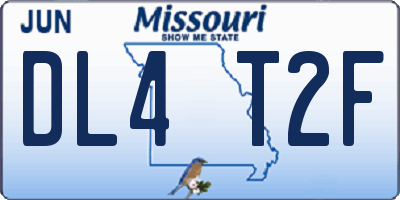 MO license plate DL4T2F