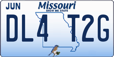 MO license plate DL4T2G
