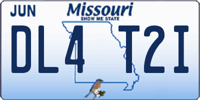 MO license plate DL4T2I