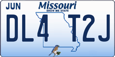 MO license plate DL4T2J