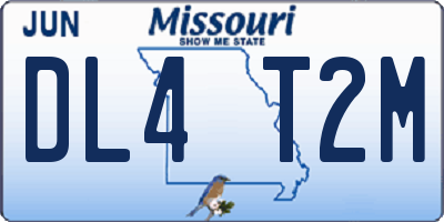 MO license plate DL4T2M