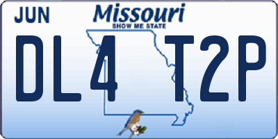 MO license plate DL4T2P