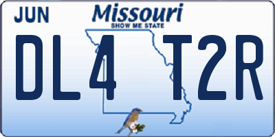 MO license plate DL4T2R