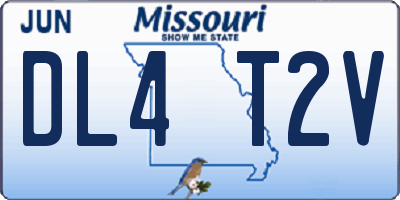 MO license plate DL4T2V