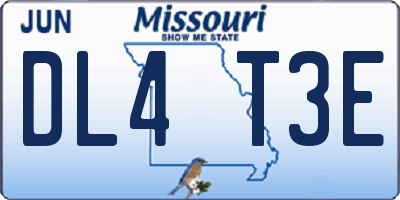 MO license plate DL4T3E