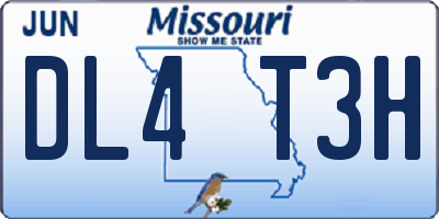 MO license plate DL4T3H